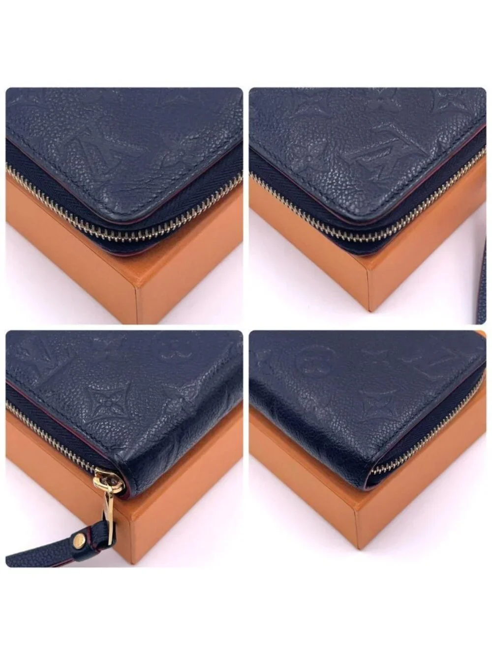 Louis Vuitton Monogram Empreinte Marine Zippy Wallet
